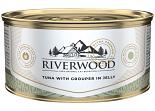 Riverwood kattenvoer Tuna with Grouper in Jelly 85 gr