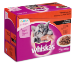 Whiskas kattenvoer Junior Vlees in Saus 12 x 100 gr