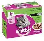 Whiskas kattenvoer Adult Vlees en Vis in Saus 12 x 100 gr